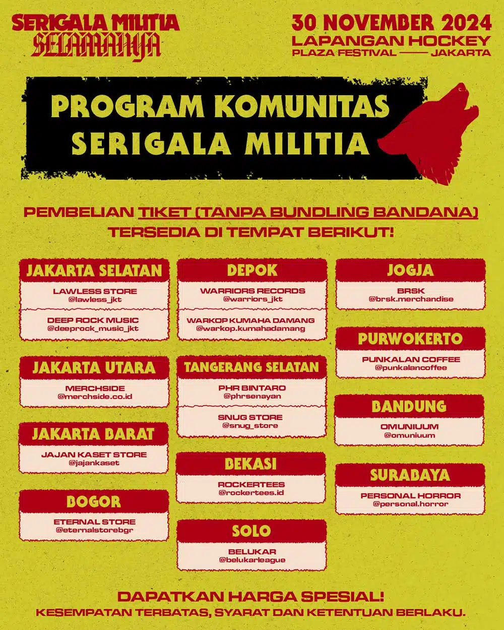 Serigala Militia Selamanya Harga Tiket