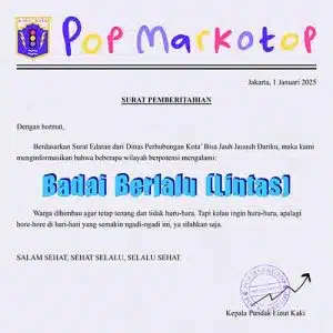 Pop Markotop Badai Berlalu Lintas