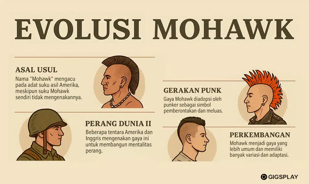 Evolusi Rambut Mohawk