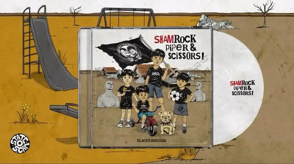 Black rawk dog Shamrock, Piper & Scissors!