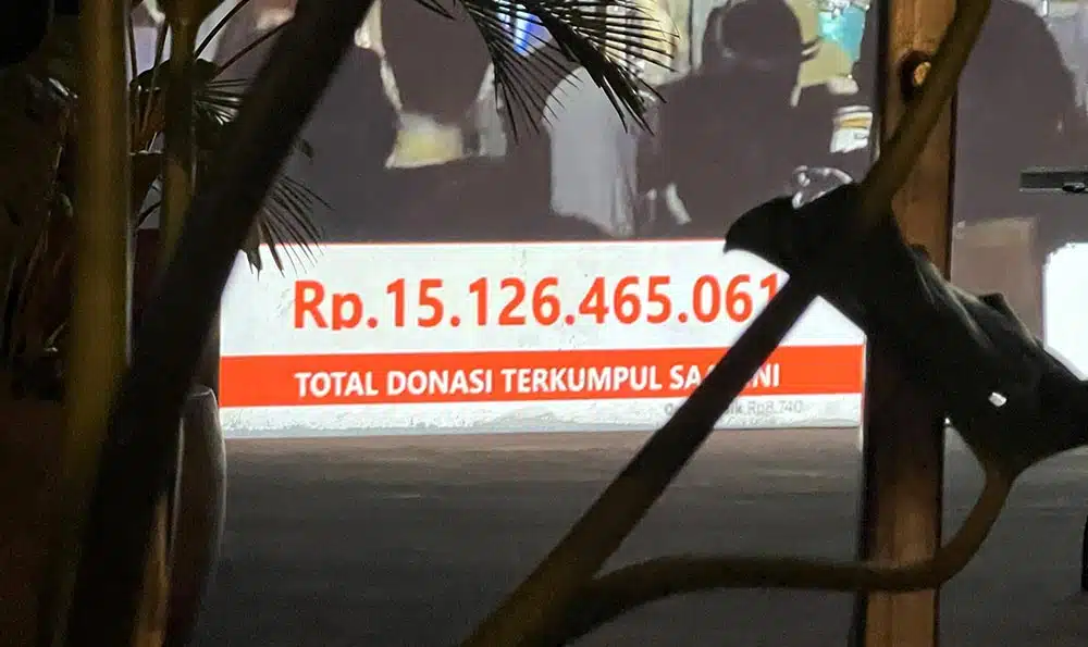 Total donasi 100 heal musisi