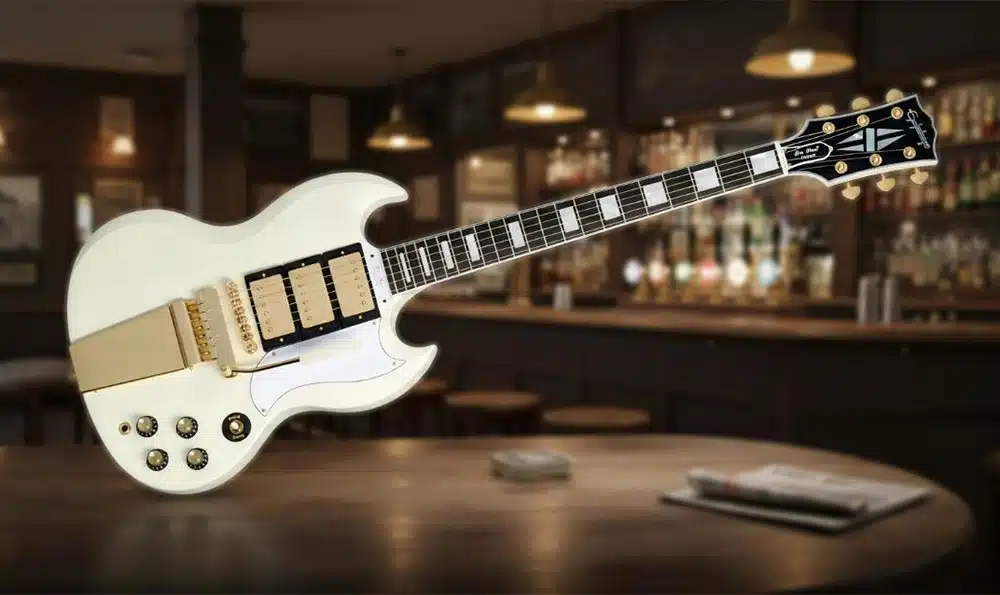 Epiphone IGC 1963 Les Paul SG Custom With Maestro Vibrola, Classic White