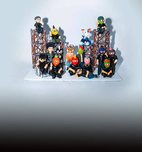 Dongker miniatur Lautan Bunga Warna Terang